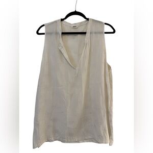 L’AGENCE | $250 R  Cream Textured Tank Top